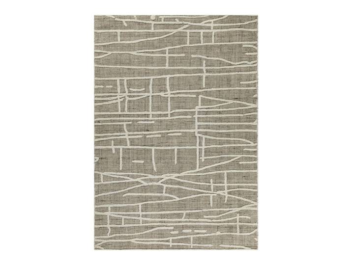 Tapis tufté main beige à relief 140x200