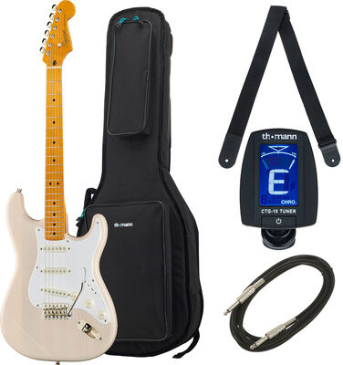 Squier CV 50s Strat MN WHB Bundle White Blonde