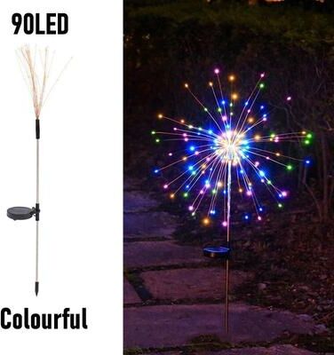 Uplift Picks Solar Firework Dandelion Garden Lights For Magical Outdoor Patio Lawn Decor rgb 1 Pc