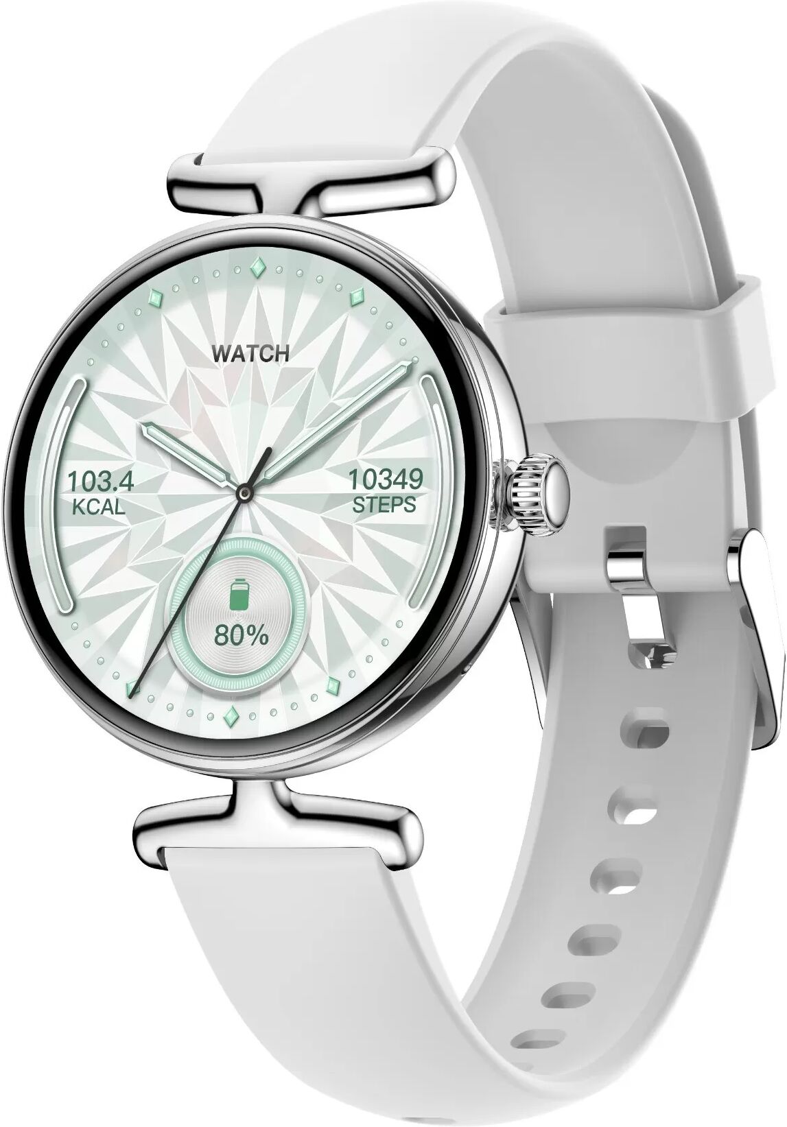 INF Multifunktionale Smartwatch mit AMOLED-Display & Gesundheitsüberwachung Silber-Grau