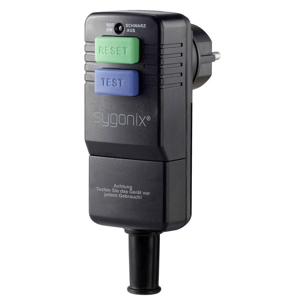 Sygonix SY-3779070 Schutzkontakt-Winkelstecker Kunststoff mit PRCD 230 V Schwarz IP54 (SY-3779070)