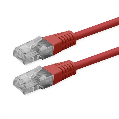 Roline Patchkabel Cat.6 (Class E), UTP, PoE, rot, 0,3m
