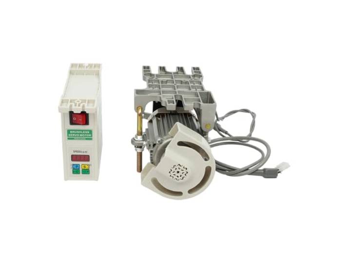 Nähmaschinen-Servomotor, Bürstenloser Servomotor für Industrienähmaschine, 600W, 500-4500RPM, mit Controller, Silber