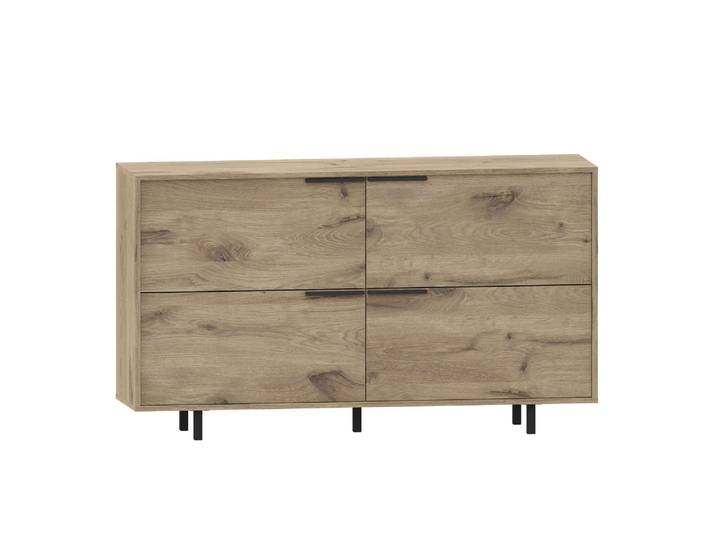 Sideboard GOODPRODUCT Dinant , braun (wiking eiche), B:150cm H:86cm T:38cm, Holzwerkstoff, Sideboards, Sideboard, Kommode, mit 4 Klappen, Breite 150 cm