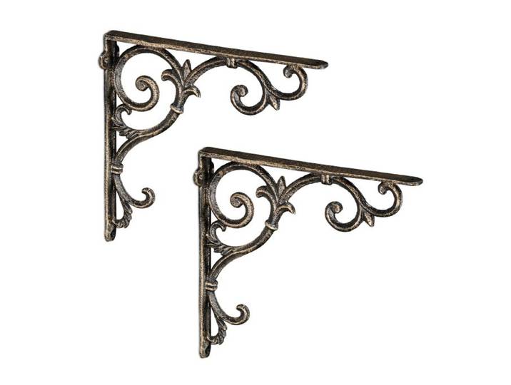 Relaxdays 8 x Regalwinkel antik bronze