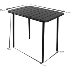 VCM, Gartentisch + Balkontisch, 3 tlg. Bistroset Balkonset Garten Sumila