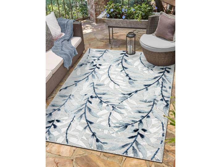 Outdoor-Teppich Hazel Typ B Grau/Blau Mischgewebe 140 x 200cm