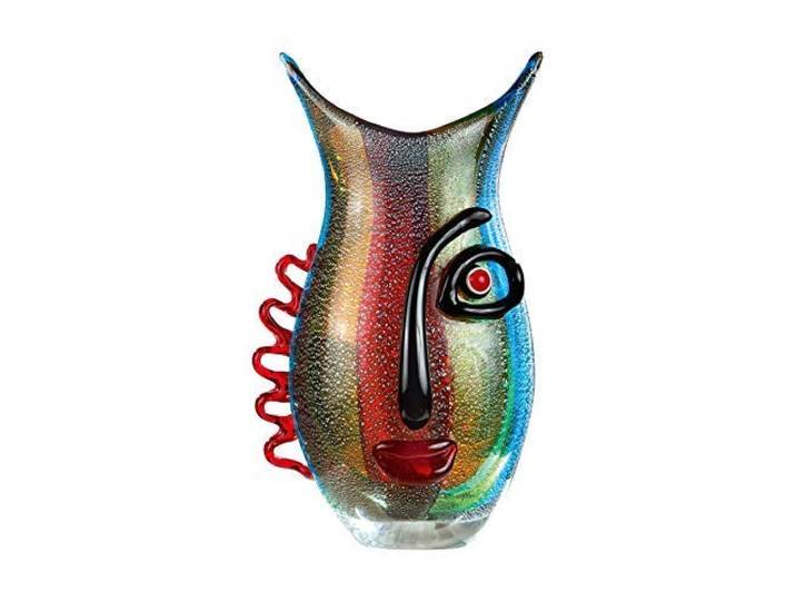 GILDE GLAS art Vase - Glasvase - Statue - Deko Wohnzimmer modern - H 32 cm 1_Mehrfarbig