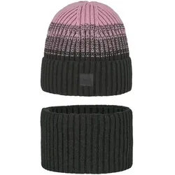 ARECO Kinder Mütze Set (Beanie und Tube) Juniors, Größe ONE SIZE in Grau Grau