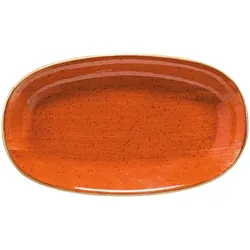 12 x Bonna Aura Terracotta Gourmet Platte oval 19x11cm