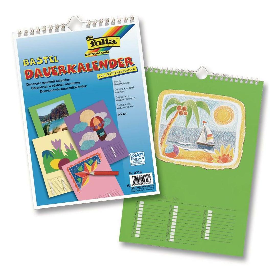 Folia Dauerkalender A4 farbig (A4) (2318)