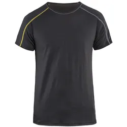 Blakläder Unterzieh T-Shirt X-light, 4798 1734, 100% Merino dunkelgrau/gelb - 4XL