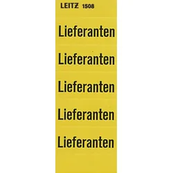LEITZ Inhaltsschildchen Lieferanten gelb VE=50x100 Stück