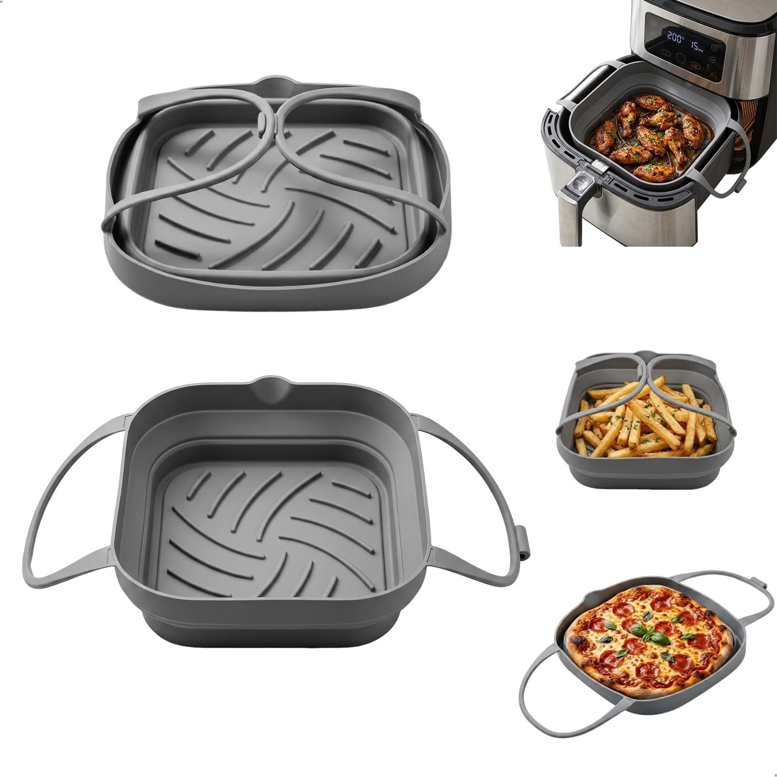 Dripio Siliconen bakvormen voor airfryer, 2 stuks, herbruikbaar en vormvast
