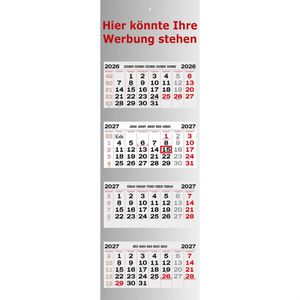 Böttcher-AG 4-Monatskalender Barcelona, mit Werbedruck, 1 Monat = 1 Blatt, 33 x 100 cm, Jahr 2027, 500 Stück