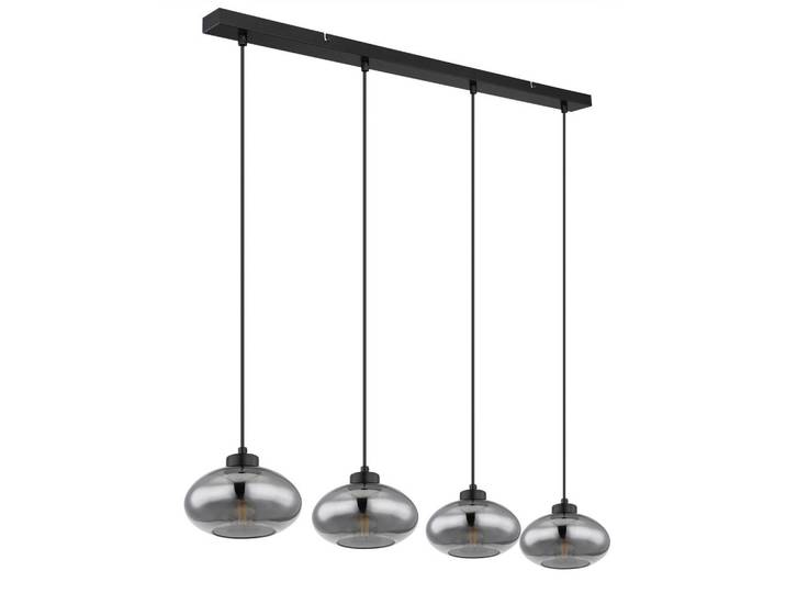 Globo Hängeleuchte, Schwarz, Grau, Metall, Kunststoff, Glas, 18x120x96 cm, CE, Lampen & Leuchten, Innenbeleuchtung, Hängelampen, Pendelleuchte