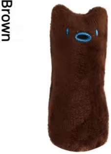 Inspire Curations BiteBuddy Plush Catnip Thumb Chew Toy coffee