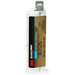 3M Scotch-Weld 2-Komponenten-Konstruktionsklebstoff auf Acrylatbasis für das EPX System DP 8625 NS, Schwarz, 45 ml