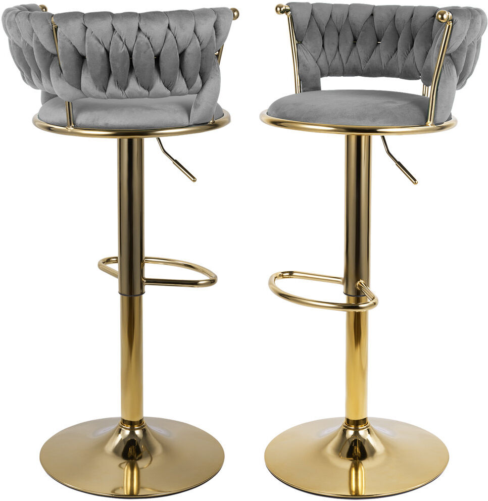 Canora Grey Swivel Yes Bar Stool Dark Grey 2