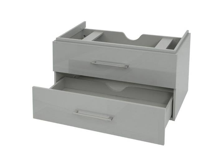 MCW Premium Meuble sous-lavabo MCW-D16 brillant 90cm gris