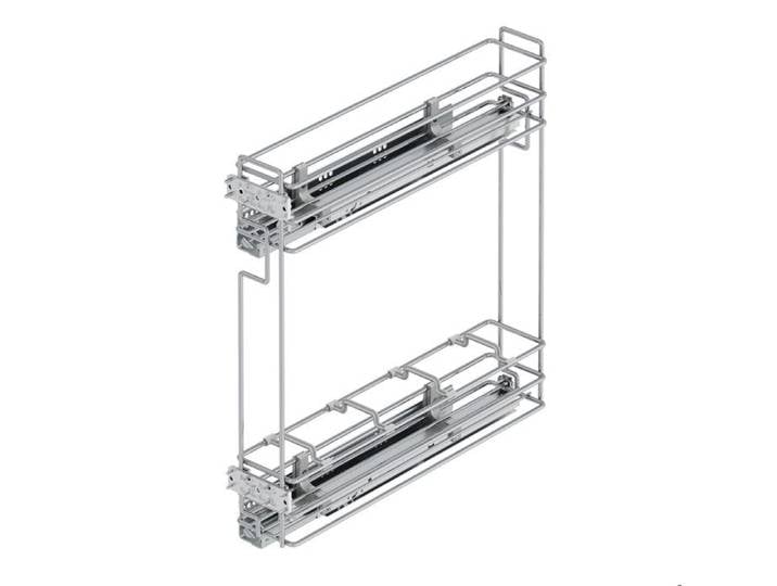Emuca Porte-bouteilles extractible Suprastar avec fermeture amortie module 150mm acier chromé