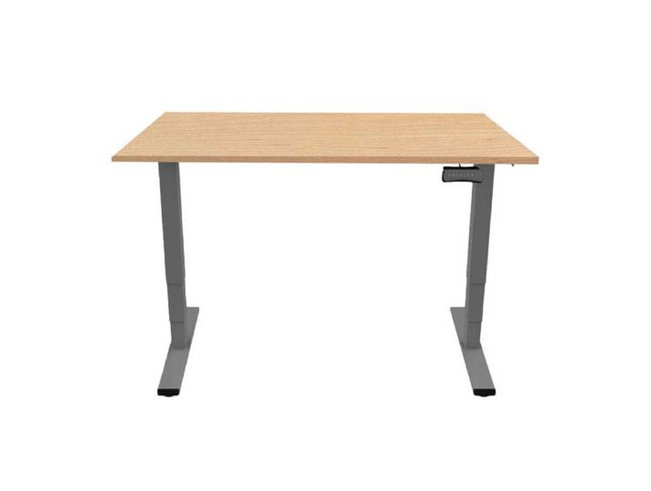 Contini höhenverstellbarer Bürotisch RAL 7045 1.6x0.8m Ahorn Natur