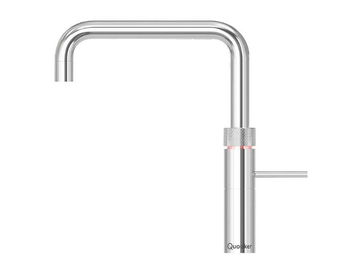Quooker Küchenarmatur Fusion Square, Chrom, Metall, 4x29.1x25.1 cm, Made in Europe, flexible Anschlussschläuche, Keramikkartusche, Kindersicherung, Trinkwassersystem, für kochendes Wasser geeignet, Sprudelwasser geeignet, Küchen, Küchenausstattung, Küchenarmaturen