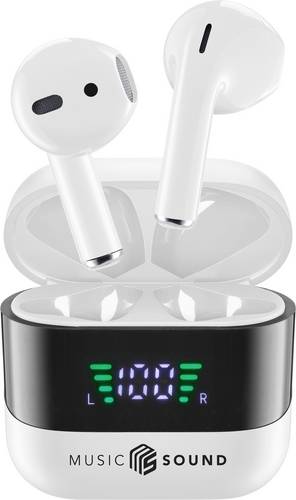Cellularline In Ear Headset Bluetooth, Kabellos Weiß, Schwarz Ladecase, Batterieladeanzeige, Lautstärkeregelung