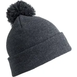 Result Winter Essentials Kinder Strickmütze mit Pompon Bommel-Mütze RC028J grey one size