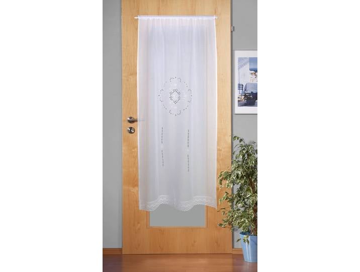 Türvorhang HOME WOHNIDEEN ALEGRA Gr. 1, weiss (weiß), B:60cm H:180cm, Polyester, Gardinen, Türvorhang
