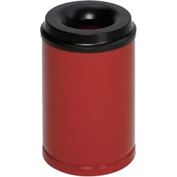 Papierkorb VAR Mülleimer feuersicher Stahlblech 15 L rot für optimalen Schutz pulverbeschichtet, inklusive Kopfteil