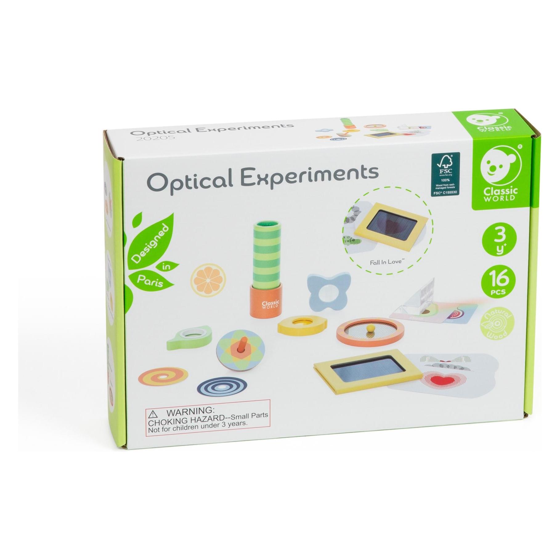 Classic World Optical Experiments Holzspielset, 16-teilig. (46020897)