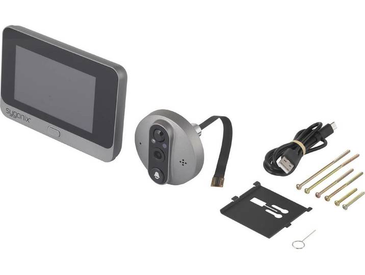 Sygonix Portier Vidéo IP Caméra WLAN\, Unité intérieure vidéo Gris