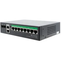 Netis Stonet Gigabit Switch, 10 Port (8 davon PoE+), 2x SFP, Router, Schwarz
