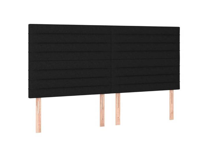 SALE 2026 Meuble Tête de lit Hauteur réglable Noir - Tête de lit robuste Noir 160x5x118/128cm Tissu 19.6 Kg 749891