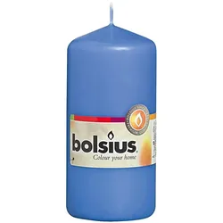 Bolsius, Kerzen, Stumpenkerze 12x5,8cm blau (10x)