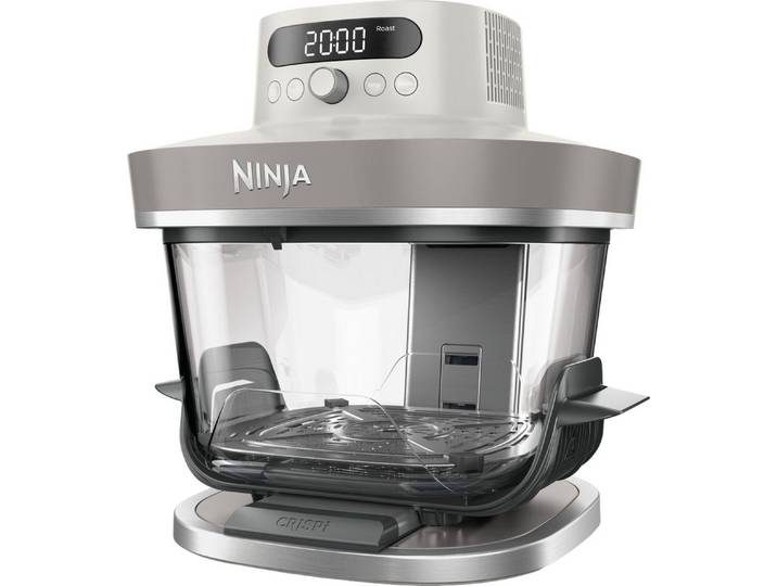 NINJA Heißluftfritteuse CRISPi PRO 7-in-1 Glas-Air-Fryer - Beige AS101EULG, 2050 W, 7 Kochfunktionen, Vorbereitung, Zubereitung + Aufbewahrung von Speisen