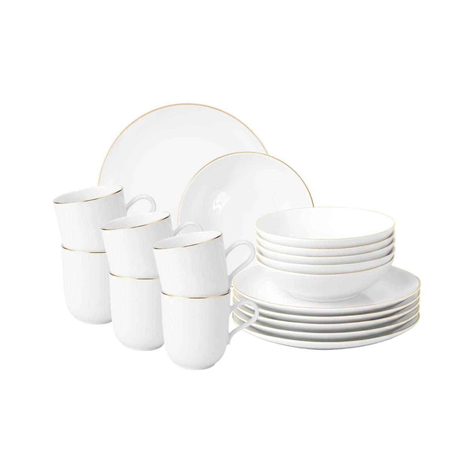 Seltmann Weiden Frühstücks-Set Liberty Goldrand 18-tlg.
