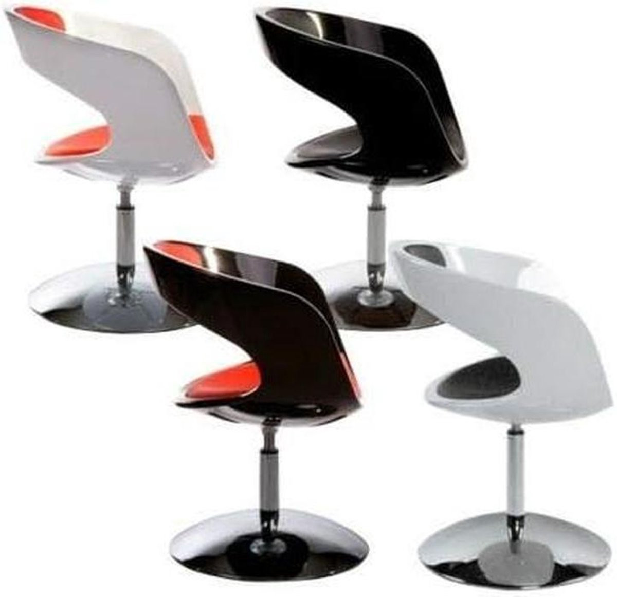 Draaibare design stoel in jaren 70 Space Age stijl, B/D/H: 57 x 64 x 81 cm