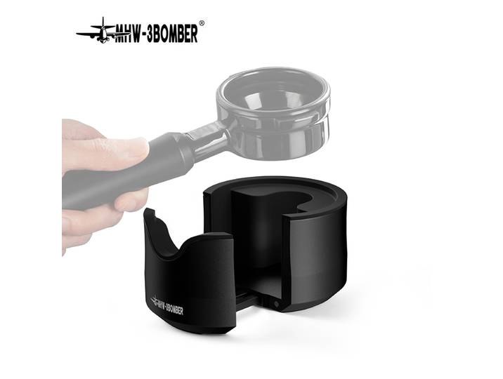 Porte-filtre à expresso sans fond, Station de bourrage 51-58mm avec accessoires de café antidérapants en silicone, MHW-3BOMBER
