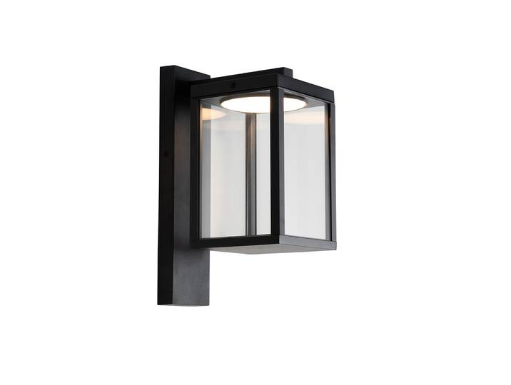 Lanterne murale d'extérieur noire avec LED IP54 - Ferdinand