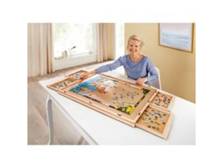 Puzzletisch mit Schubladen, drehbar inkl. Abdeckung
