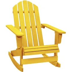 vidaXL Adirondack-Schaukelstuhl Massivholz Tanne Gelb