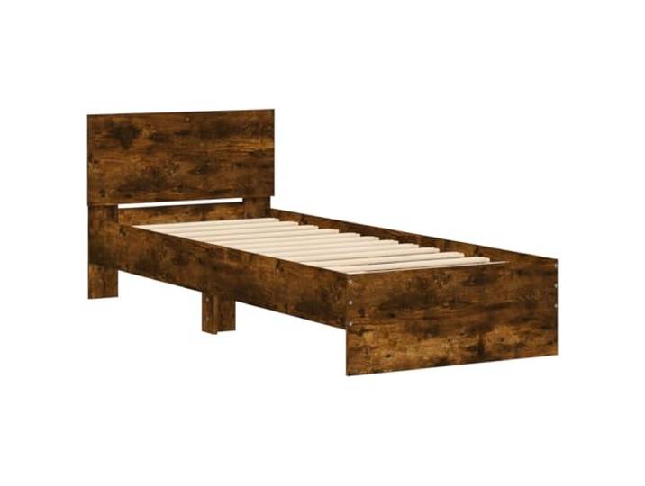 KTHLBRH Bettgestell aus Eichenholz mit Kopfteil, aus technischem Holz Tragkraft 200 kg, Wandmontage, minimalistisches Design, leicht zu reinigen