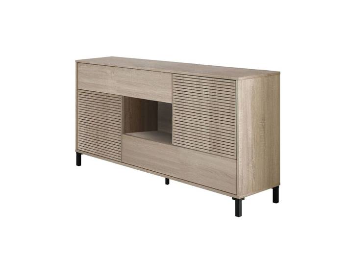 Buffet effet bois beige 151x41 cm