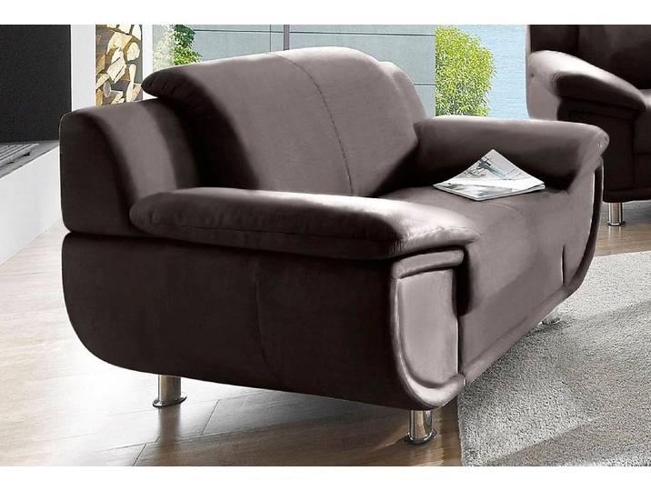 Sessel TRENDMANUFAKTUR Rondo 121 cm, Big-Sessel, komfortabel, Federkern optional, Chromfüsse , braun, B:121cm H:85cm T:94cm, NaturLEDER (echtes Rindsleder);Microfaser PRIMABELLE (100% Polyester);Kunstleder SOFTLUX;Struktur ( 77% Polyester, 23% Polyacryl), Sessel, Sessel, Big-Sessel wahlweise mit Federkern, bequem