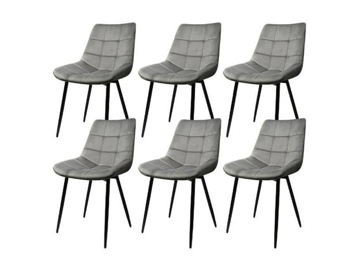 ERROLVES®6 Chaises-Siège Moderne-Gris clair-50 x 39 x 48cm
