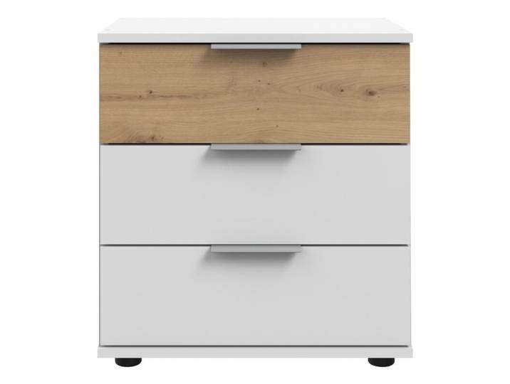Wimex Gibraltar Nachtkonsole mit 3 Schubladen - Dekor weiß, Artisan Eiche Nachbildung Modern, Zeitlos