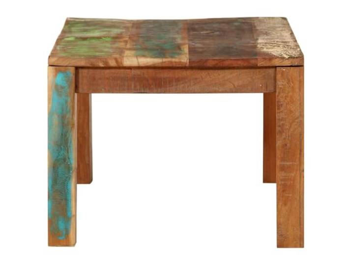 KTHLBRH Couchtisch 110 x 55 x 40 cm aus recyceltem Massivholz Modernes Design, robuste Platte, einzigartige Farben, Montage erforderlich