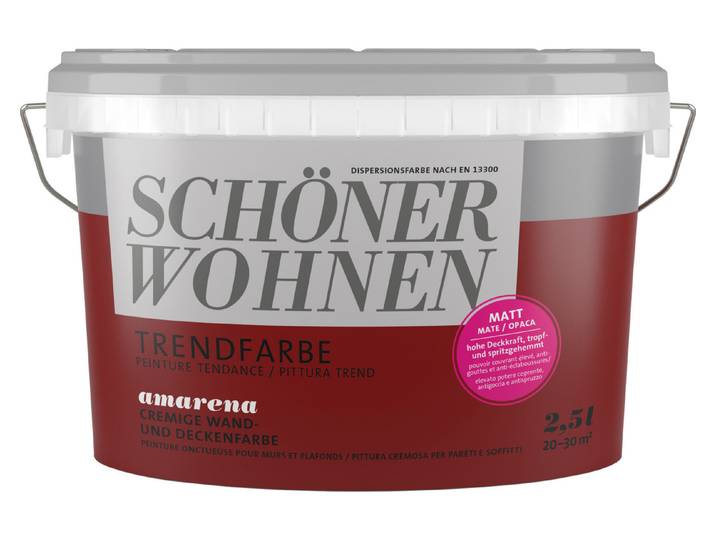 Schöner Wohnen Farbige Dispersion Trendfarbe Rot 2.5 l